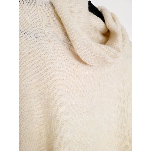 Universal Thread Beige Turtleneck Knit Sweater Poncho One Size - Picture 7 of 7